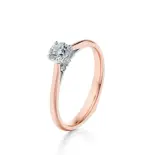 Pierścionek z diamentem różowe złoto Pierścionek z diamentem różowe złoto